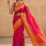 Tarangini Rani Pink Narayanpeth Handloom Pure Cotton Saree