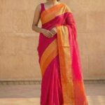 Tarangini Rani Pink Narayanpeth Handloom Pure Cotton Saree