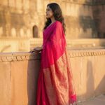 Gulal Pink Pure Cotton Handloom Saree