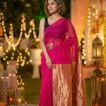 Gulal Pink Pure Cotton Handloom Saree