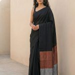 Tamira Black Pure Handloom Cotton Saree