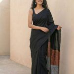 Tamira Black Pure Handloom Cotton Saree