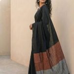 Tamira Black Pure Handloom Cotton Saree