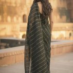 Saanjh Black Soft Mulmul Cotton Saree