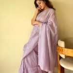 Lavanya Light Purple Soft Mulmul Cotton Saree