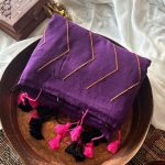 Indrani Deep Purple Cotton Mulmul Saree