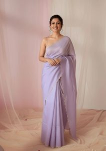 Lavanya Light Purple Soft Mulmul Cotton Saree