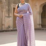 Ira Light Purple Soft Mulmul Cotton Saree