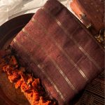 Vedika Chocolate Brown Mulmul Cotton Saree