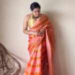 Suhana | Peach Coral Handloom Cotton Saree with Zari Stripes