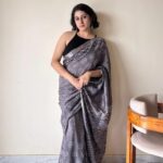Soma – Cotton Dabu Handblock Printed Saree | Grey