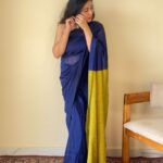 Neelaya Blue and Yellow Pallu Mul Cotton Saree