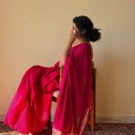 Gulal Pink Pure Cotton Handloom Saree