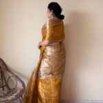 Kanika | Silver Gold Cotton Tissue Handloom Saree