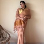 Meher | Blush Mul Cotton Saree with Gold Tissue Pallu