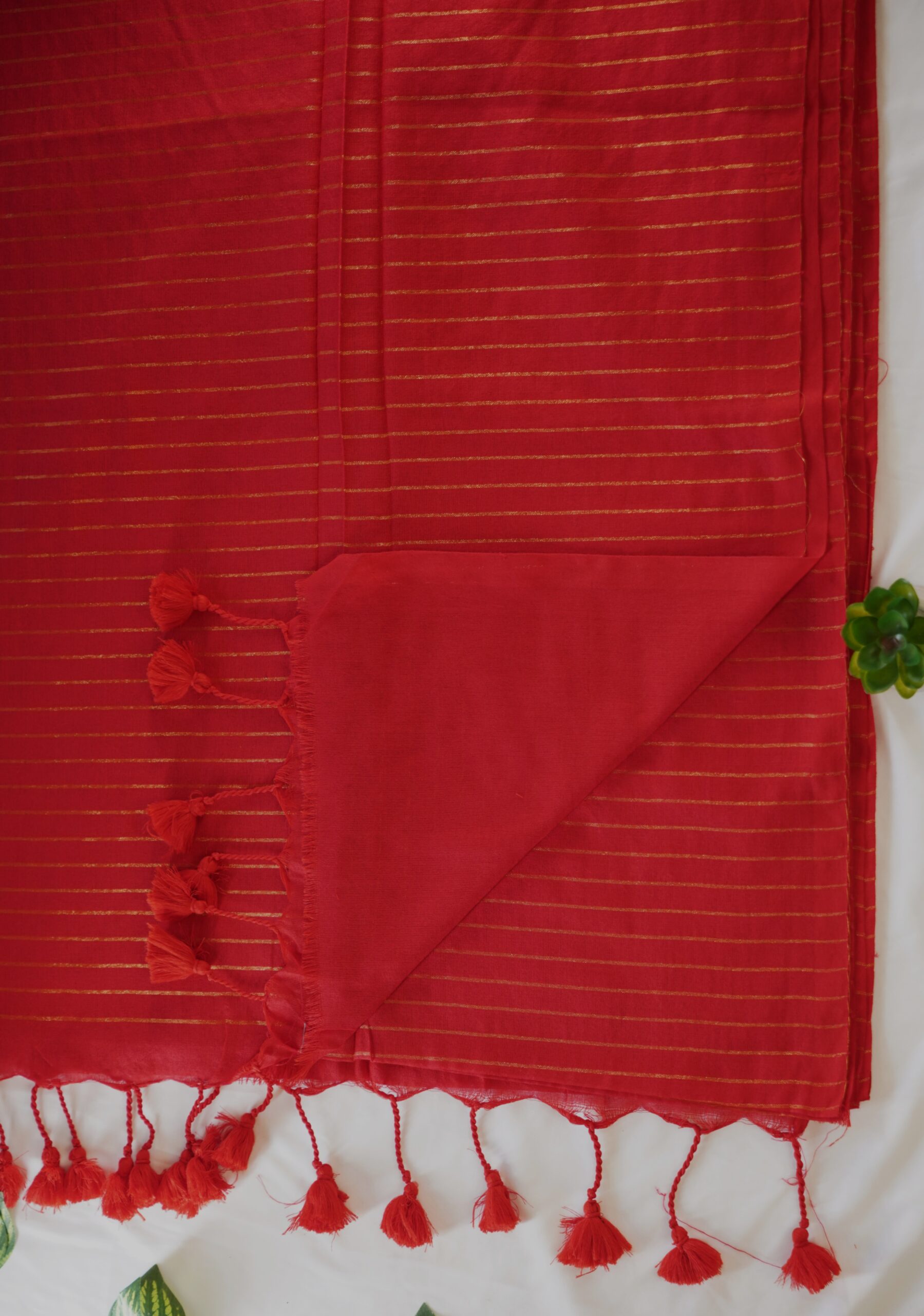 Zari Strip Cotton Saree